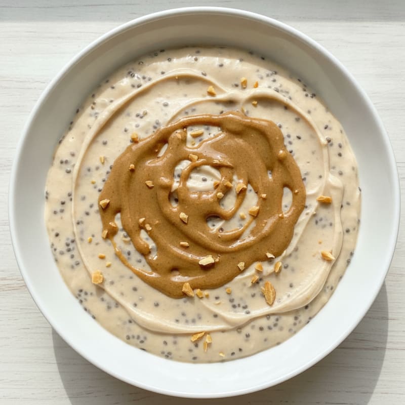 Creamy Vegan Protein Pudding with Chia and Almond Butter