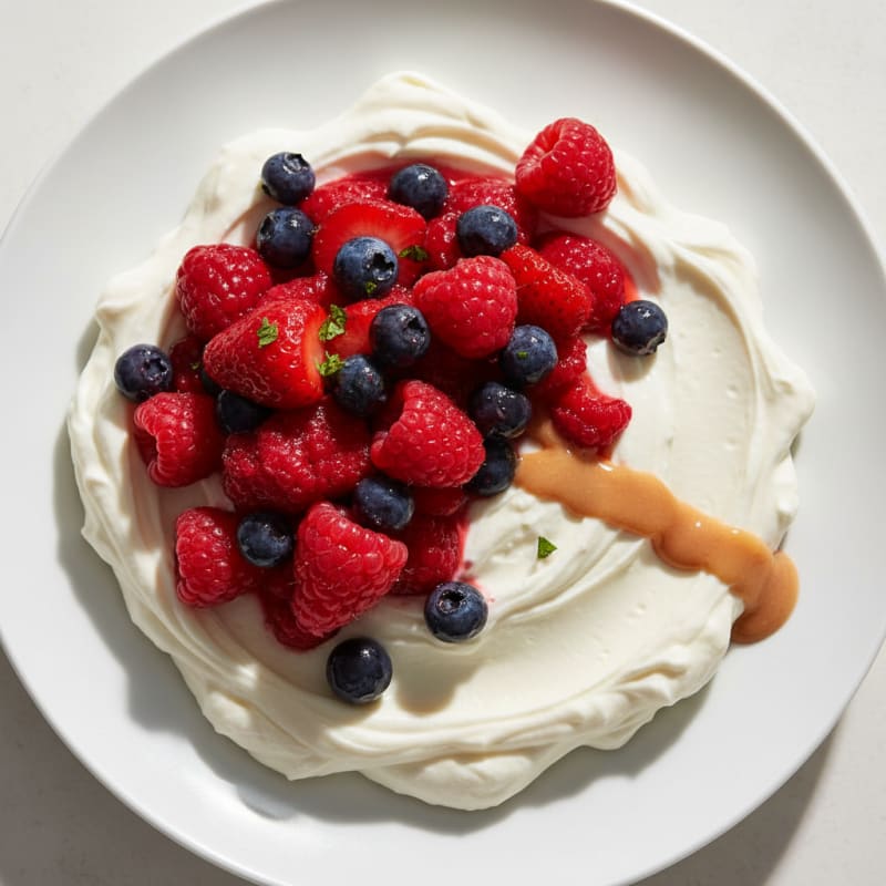 Silky Greek Yogurt Protein Mousse with Berries