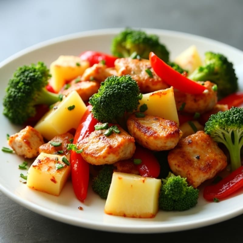 Crispy Sweet and Sour Chicken Stir-Fry with Vibrant Veggies