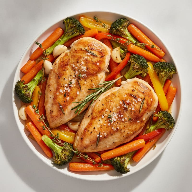 Herb-Roasted Chicken with Roasted Vegetables