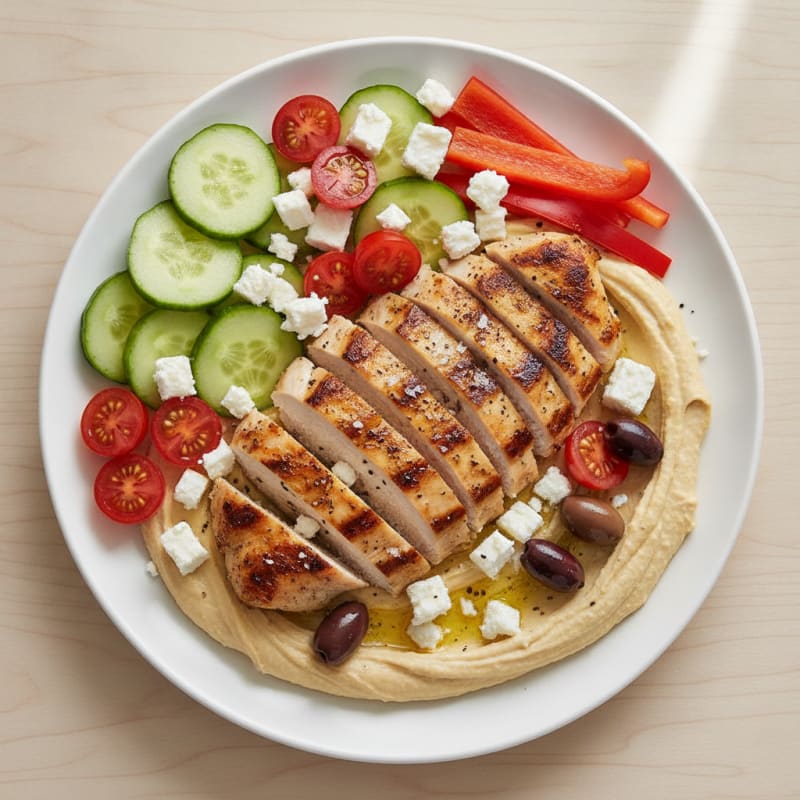 Mediterranean Hummus and Vegetable Platter