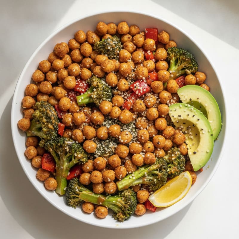 Roasted Vegetable and Chickpea Bowl