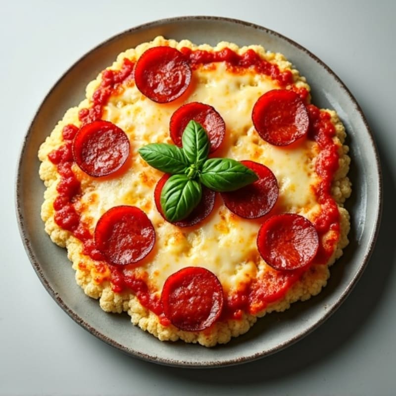 Cauliflower Crust Pizza with Turkey Pepperoni