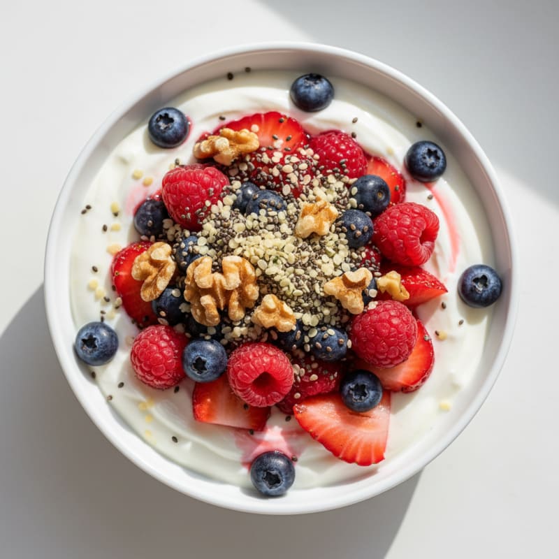 Creamy Greek Yogurt Protein Parfait with Mixed Berries