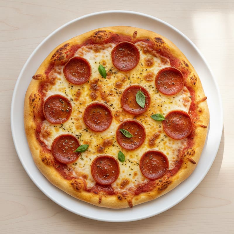 Classic Pepperoni Pizza with Mozzarella