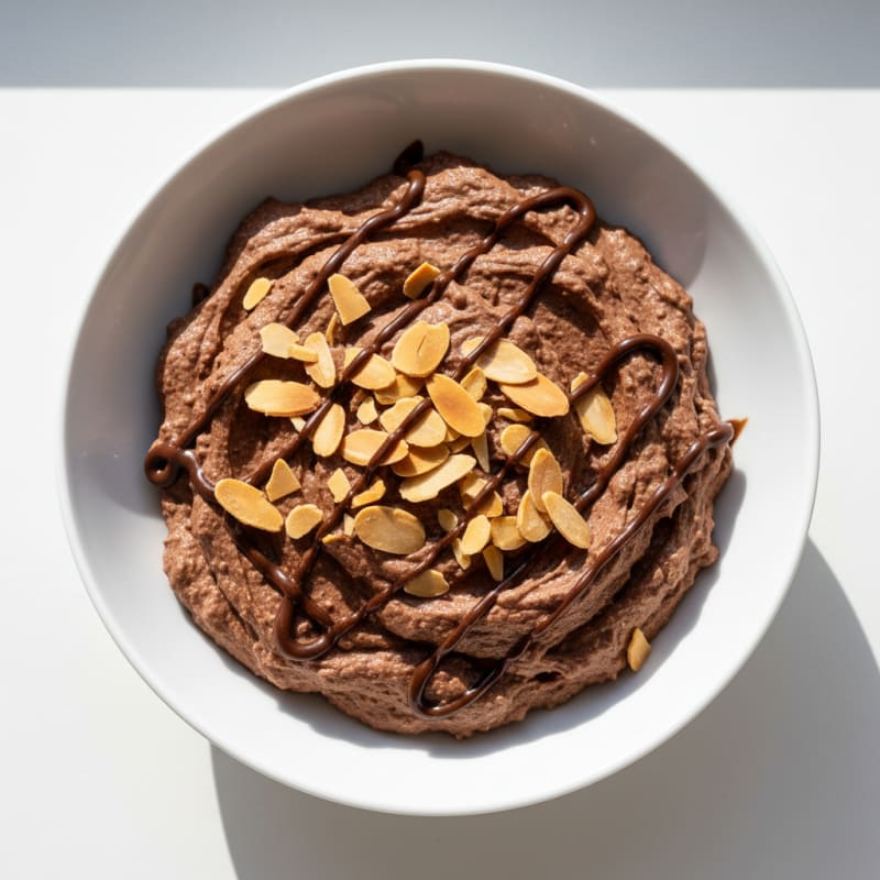 Silky Chocolate Protein Pudding with Almonds