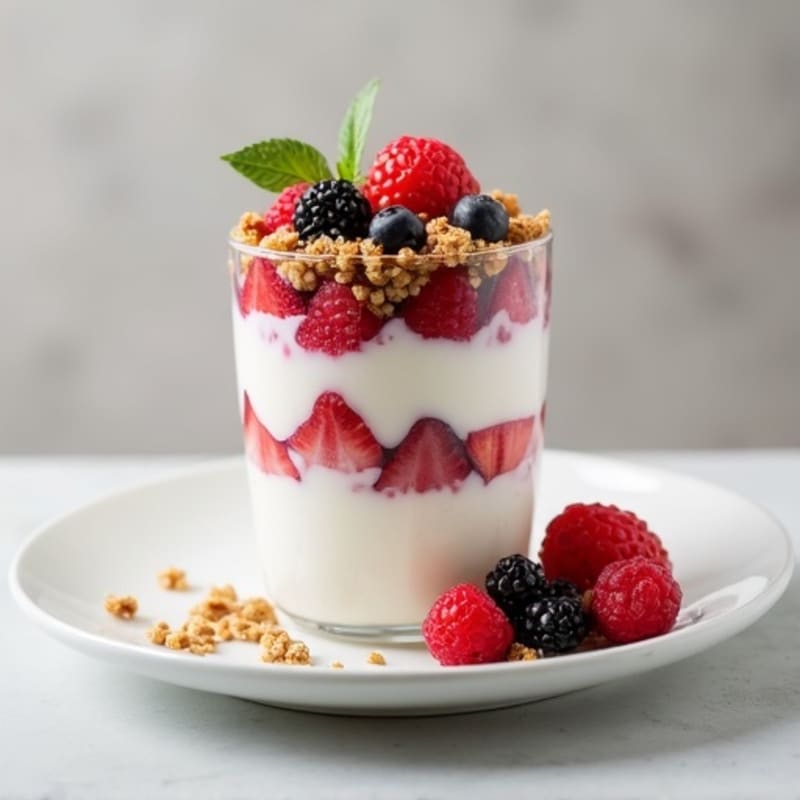 Creamy Greek Yogurt Protein Parfait with Mixed Berries