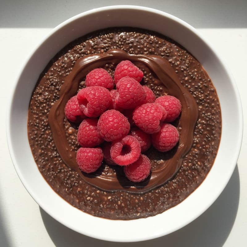 Silky Chocolate Protein Pudding with Chia Seeds