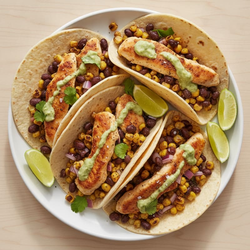 Black Bean & Corn Salsa Tacos
