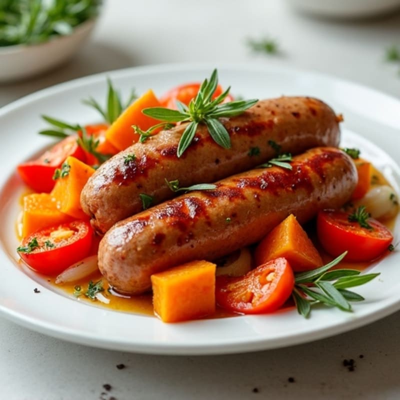 Herb-Roasted Sausage and Sweet Potato Bake
