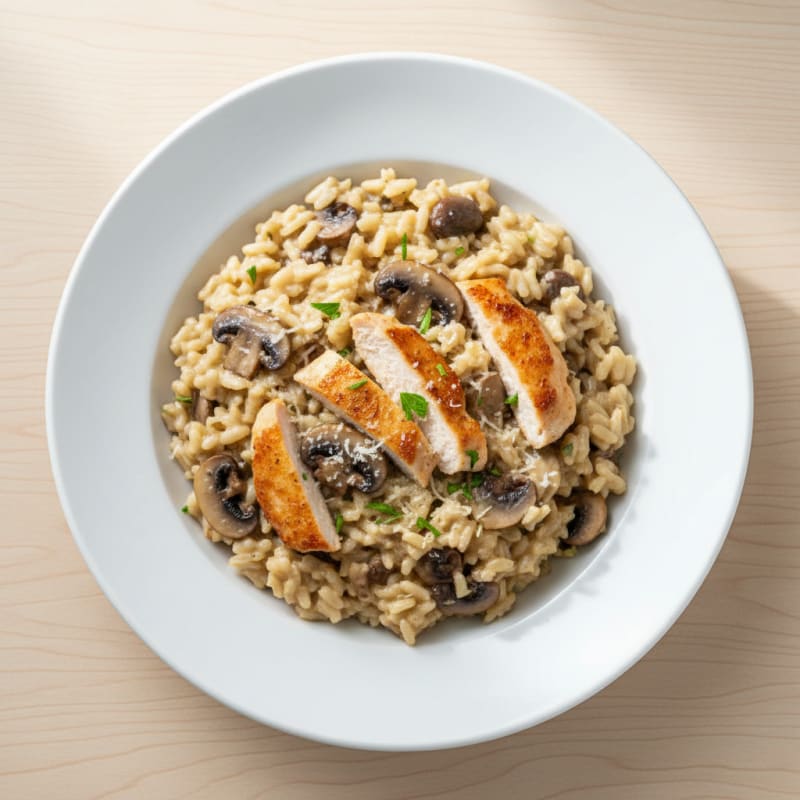Creamy Mushroom Risotto with Parmesan