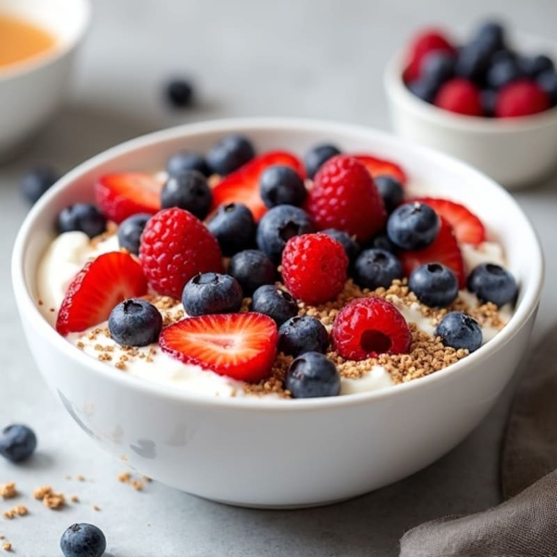 Creamy Greek Yogurt Bowl with Chia Seeds and Mixed Berries