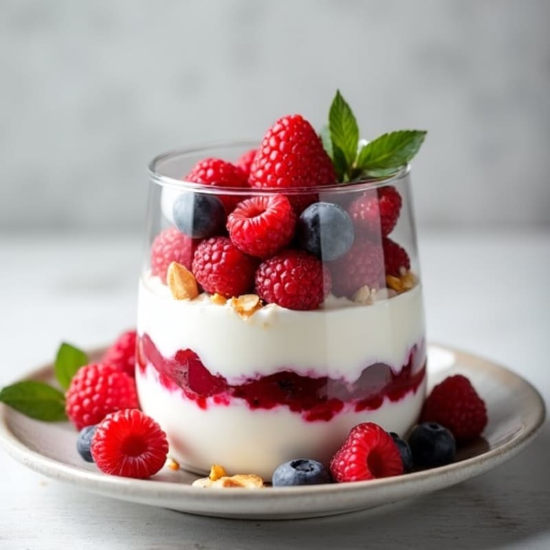 Creamy Greek Yogurt Parfait with Mixed Berries and Protein Powder