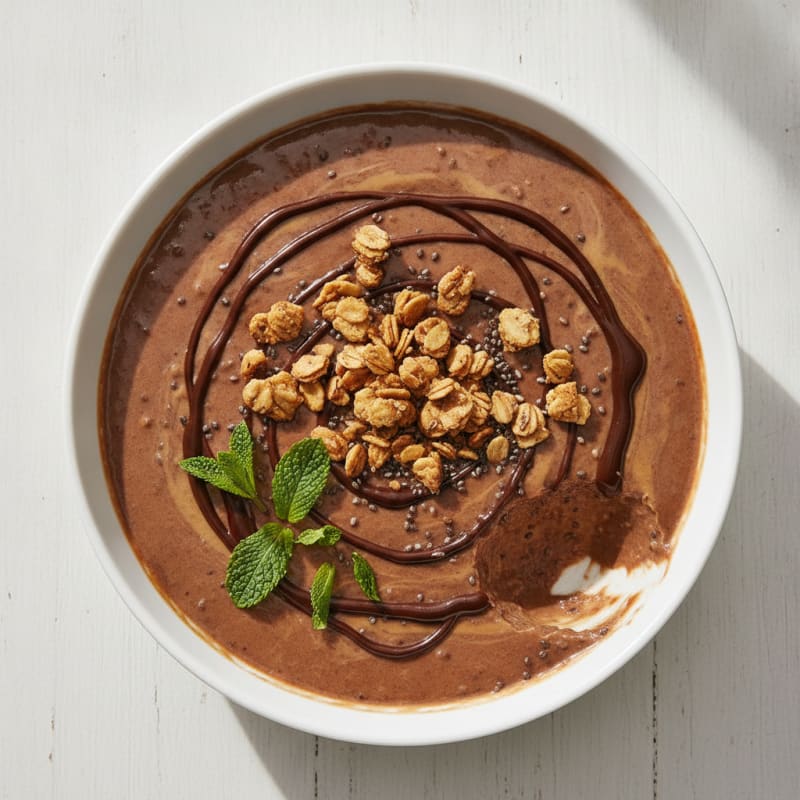 Creamy Greek Yogurt Protein Pudding with Cocoa and Peanut Butter
