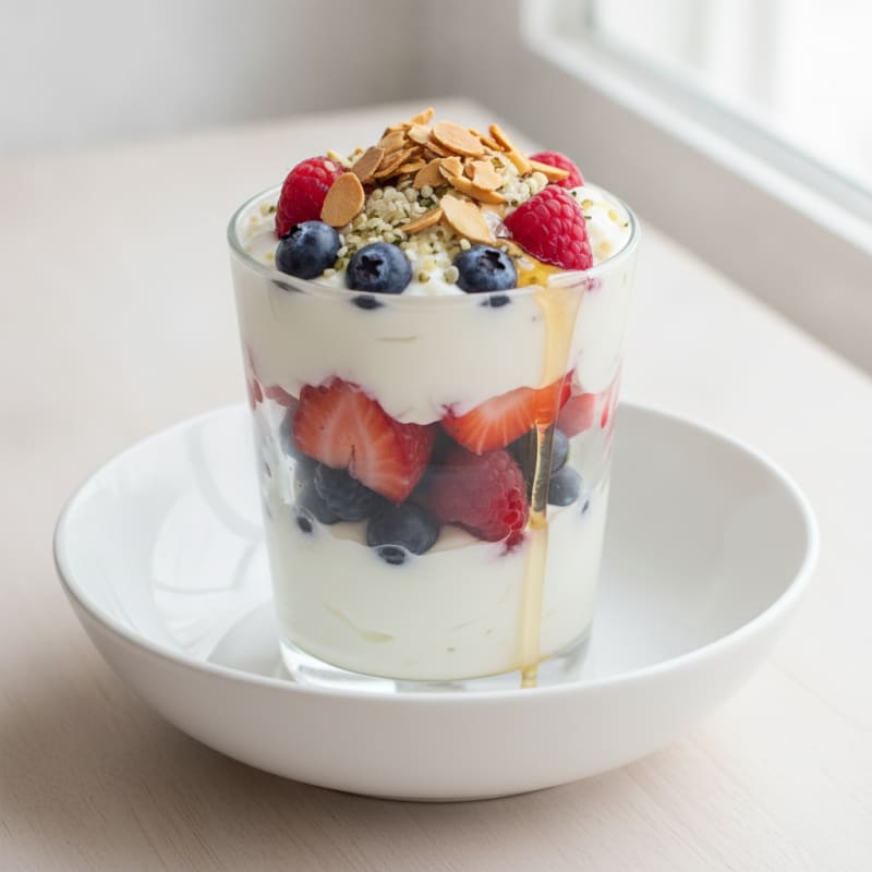 Creamy Greek Yogurt Protein Parfait with Mixed Berries