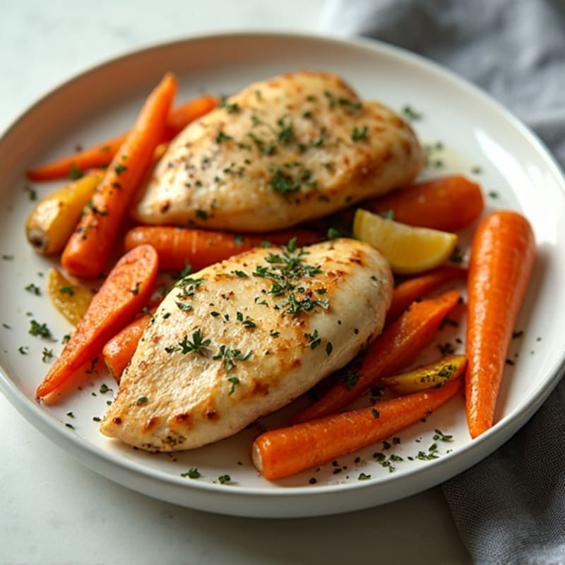 Sheet Pan Lemon Herb Chicken with Roasted Root Vegetables