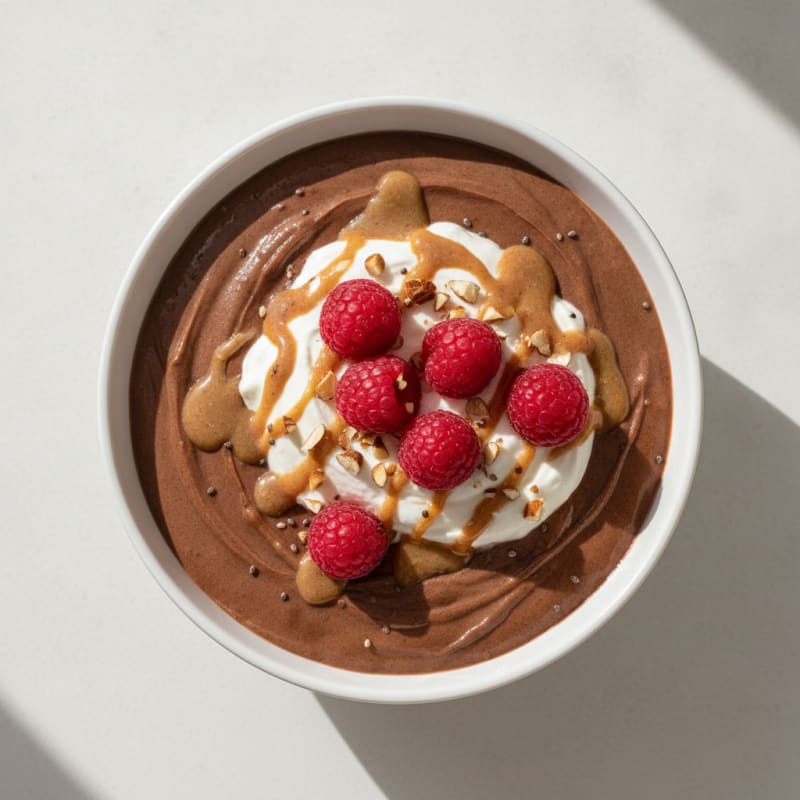 Silky Chocolate Protein Pudding with Greek Yogurt