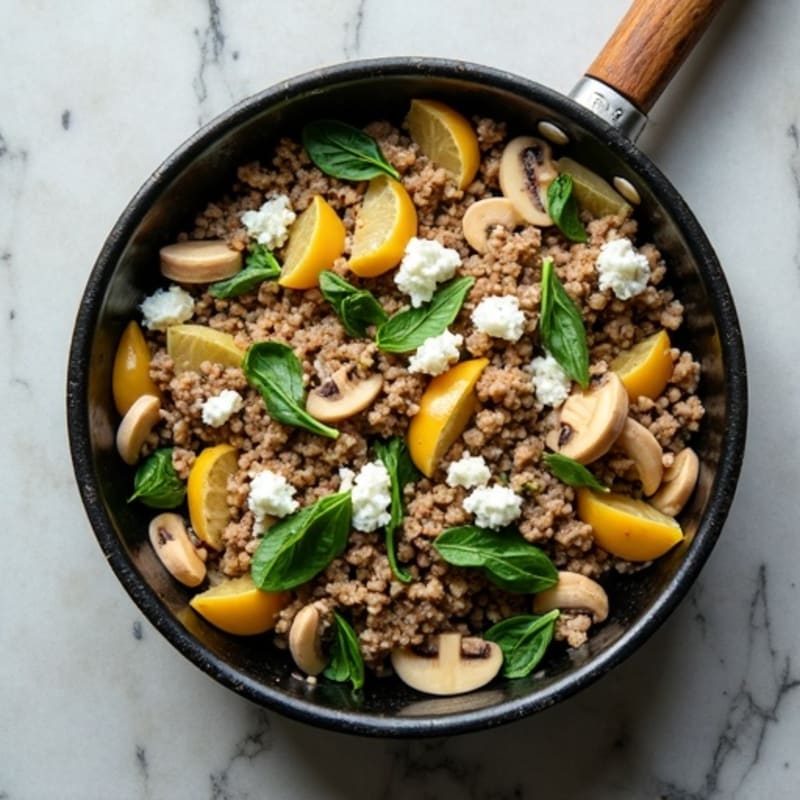 Creamy Lean Beef and Mushroom Skillet