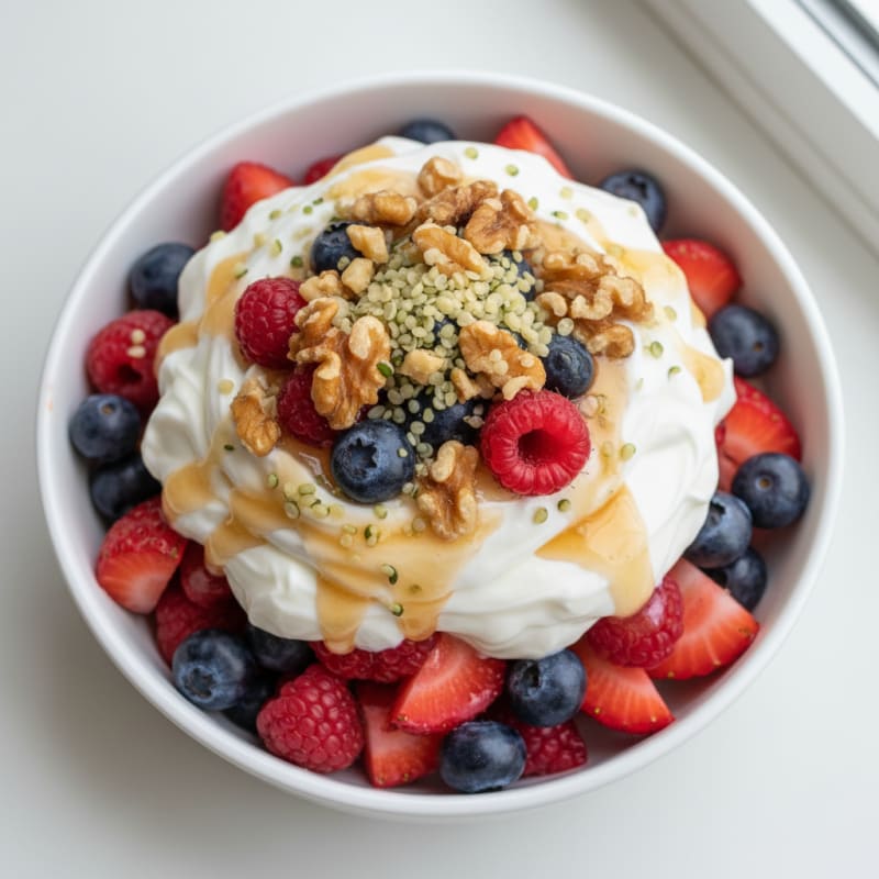 Creamy Greek Yogurt Protein Parfait with Mixed Berries