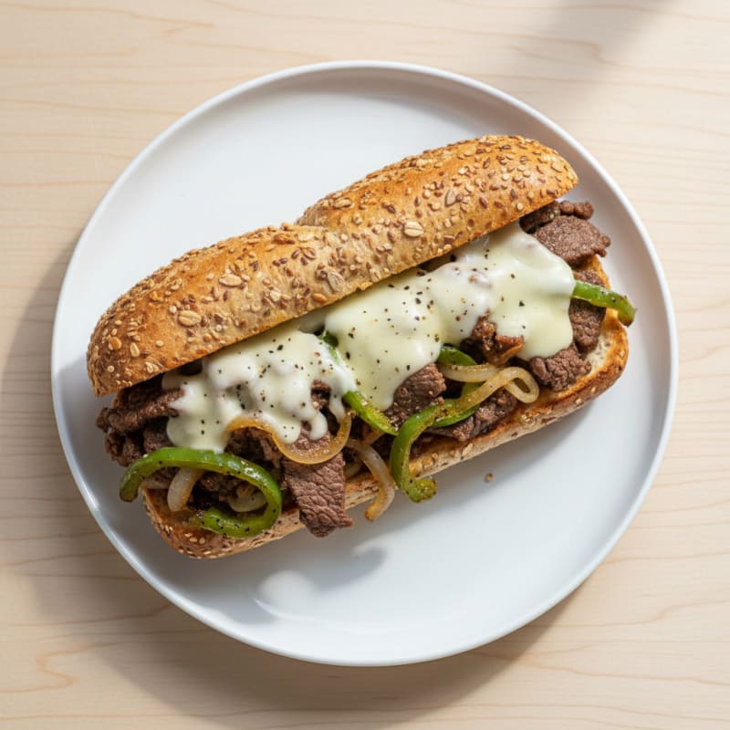 Classic Philly Cheesesteak Sandwich