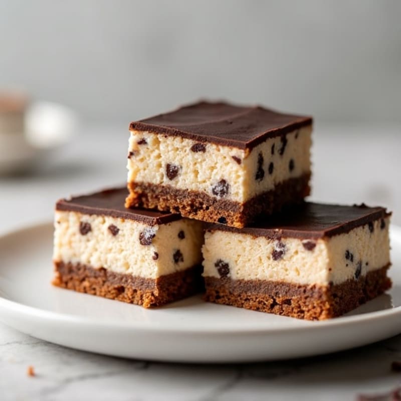 Protein-Rich Dark Chocolate Greek Yogurt Cheesecake Squares