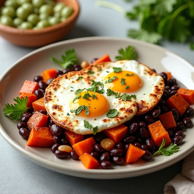 Spiced Sweet Potato and Black Bean Bake