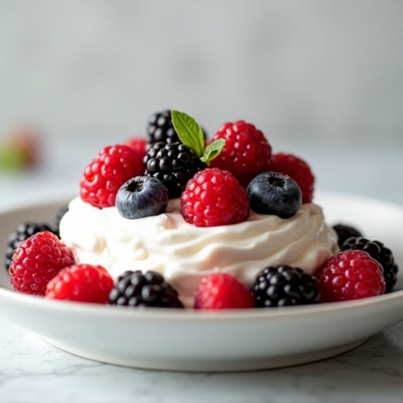 Creamy Vanilla Protein Yogurt with Fresh Berries
