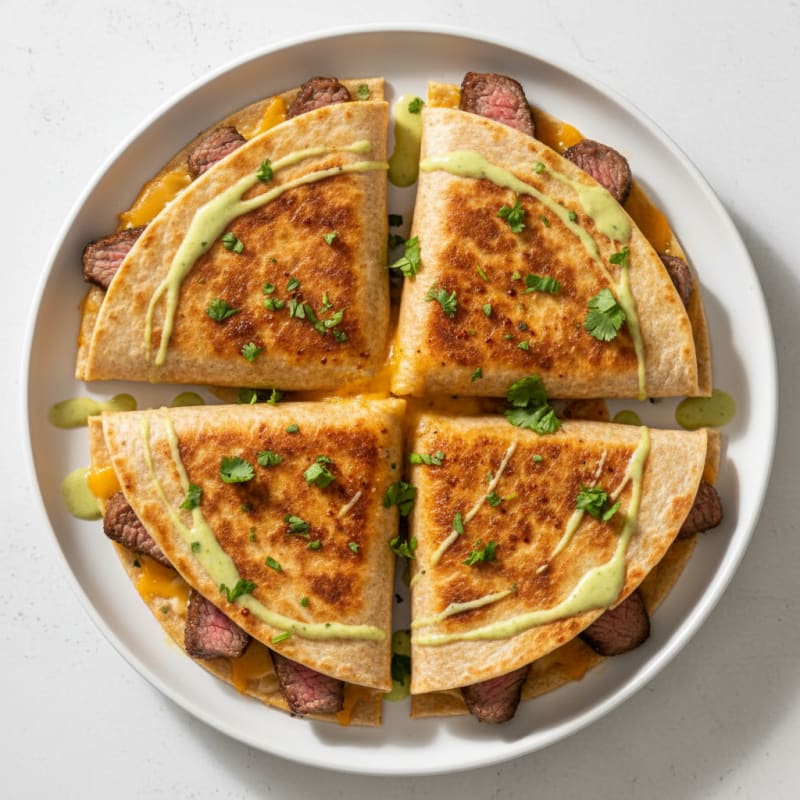 Crispy Chili-Lime Steak Quesadillas
