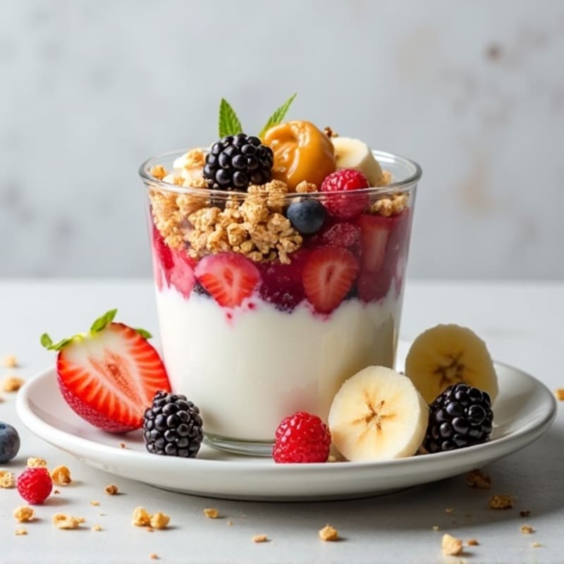 Greek Yogurt Parfait with Berries and Almond Butter