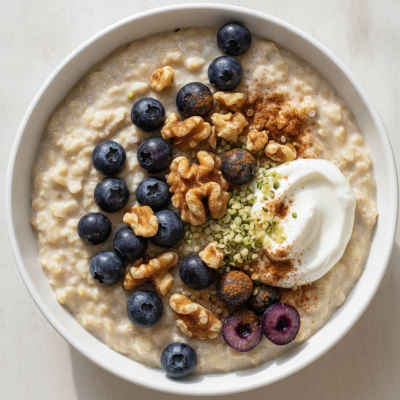 High-Protein Nut and Berry Oatmeal