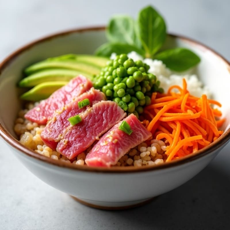 Fresh Ahi Tuna Poke Bowl with Citrus Ponzu