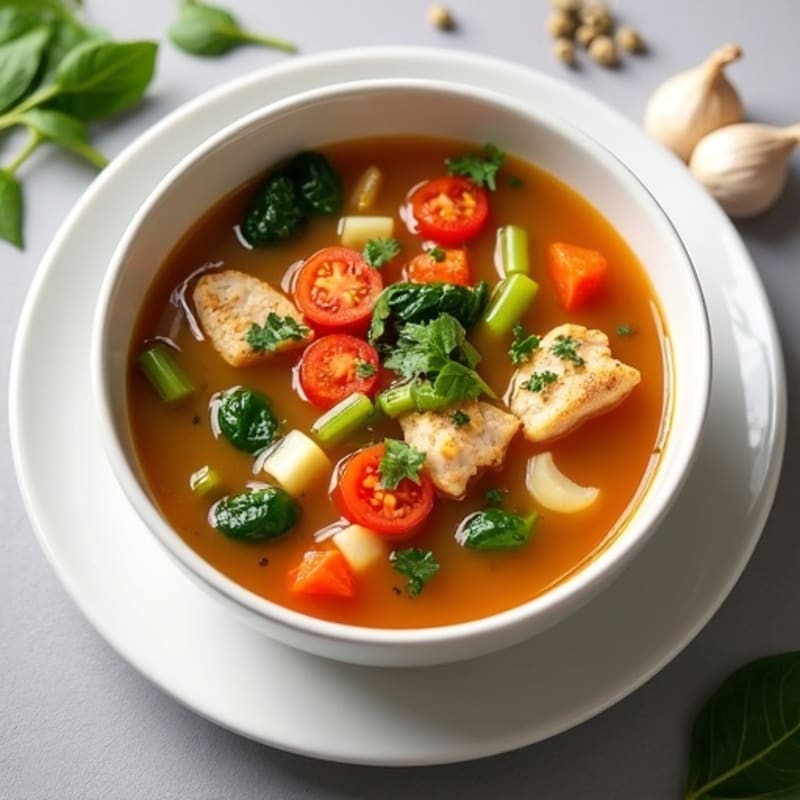 Hearty Chicken and Fresh Vegetable Soup