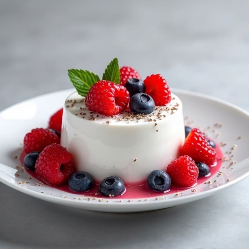 Greek Yogurt Protein Mousse with Mixed Berries