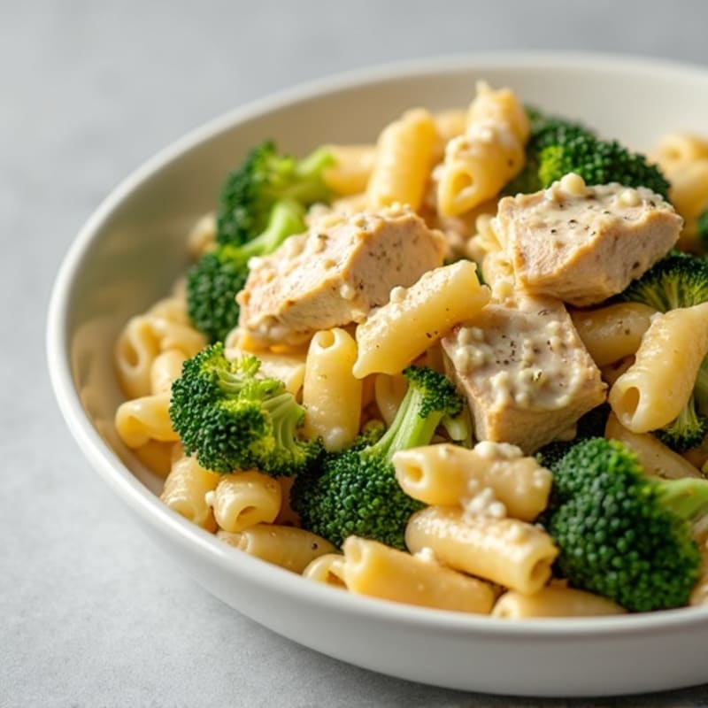 Creamy Chicken and Broccoli Whole Wheat Pasta Bake