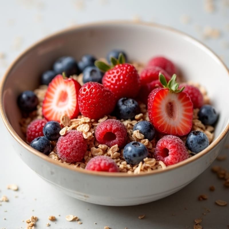 Warm Berry Protein Baked Oatmeal