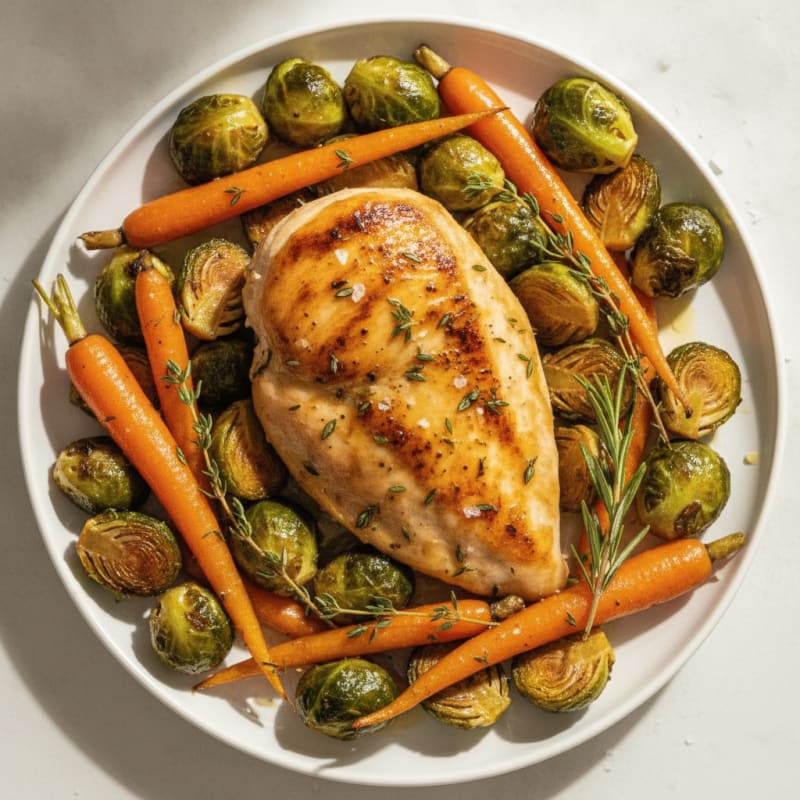 Herb-Roasted Chicken with Gourmet Vegetables