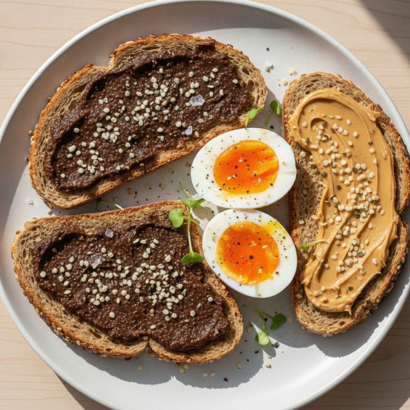 Boiled Eggs with Savory Toasts
