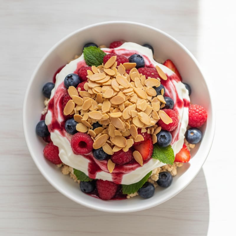 Creamy Greek Yogurt Protein Parfait with Mixed Berries