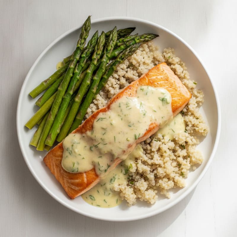 Pan-Seared Salmon with Lemon-Dill Sauce