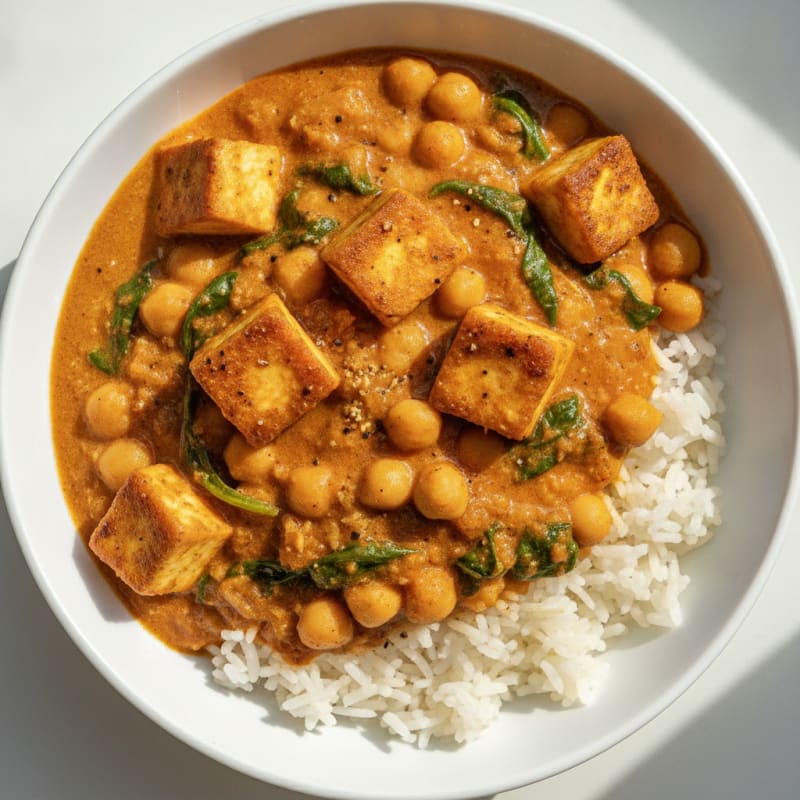 Paneer and Chickpea Curry with Basmati