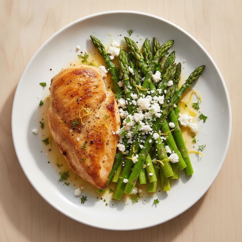 Lemon Herb Roasted Chicken and Asparagus