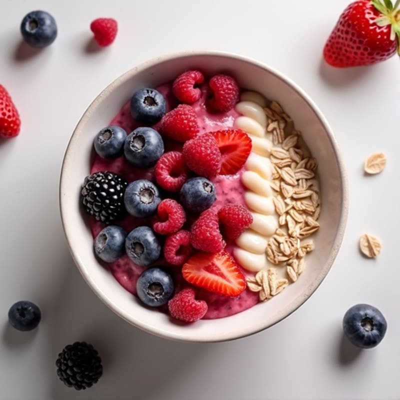 Creamy Berry Protein Oatmeal