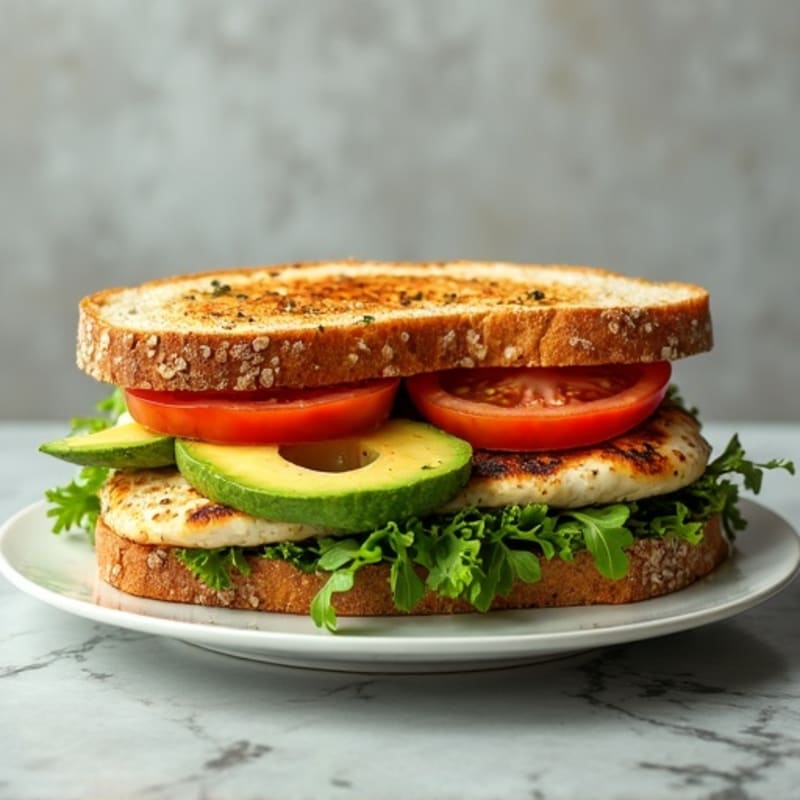 Grilled Herb Chicken and Fresh Greens Sandwich