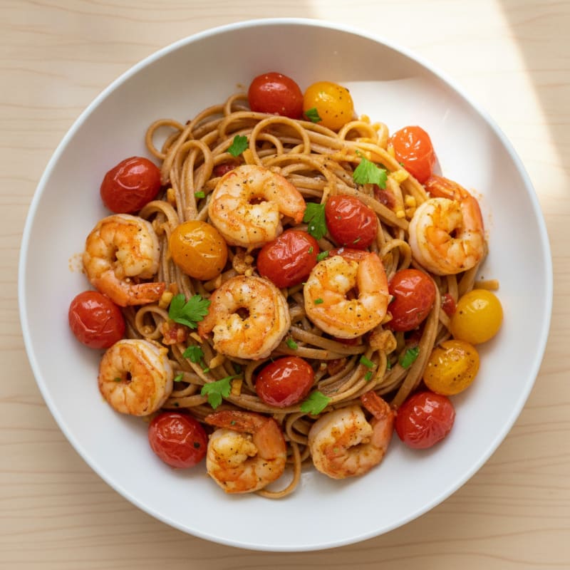 Spicy Calabrian Chili Shrimp Linguine