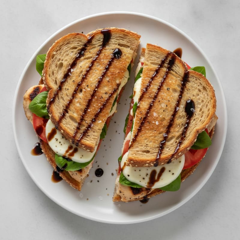 Grilled Caprese Sandwich with Balsamic Glaze