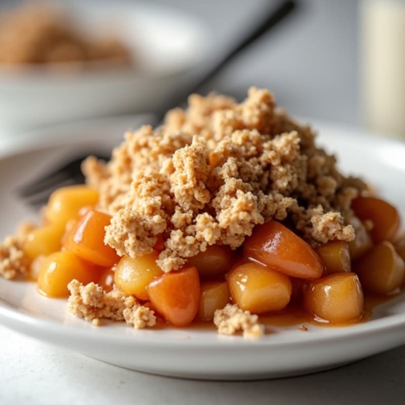 Baked Spiced Apple Crumble with Crispy Oat Topping