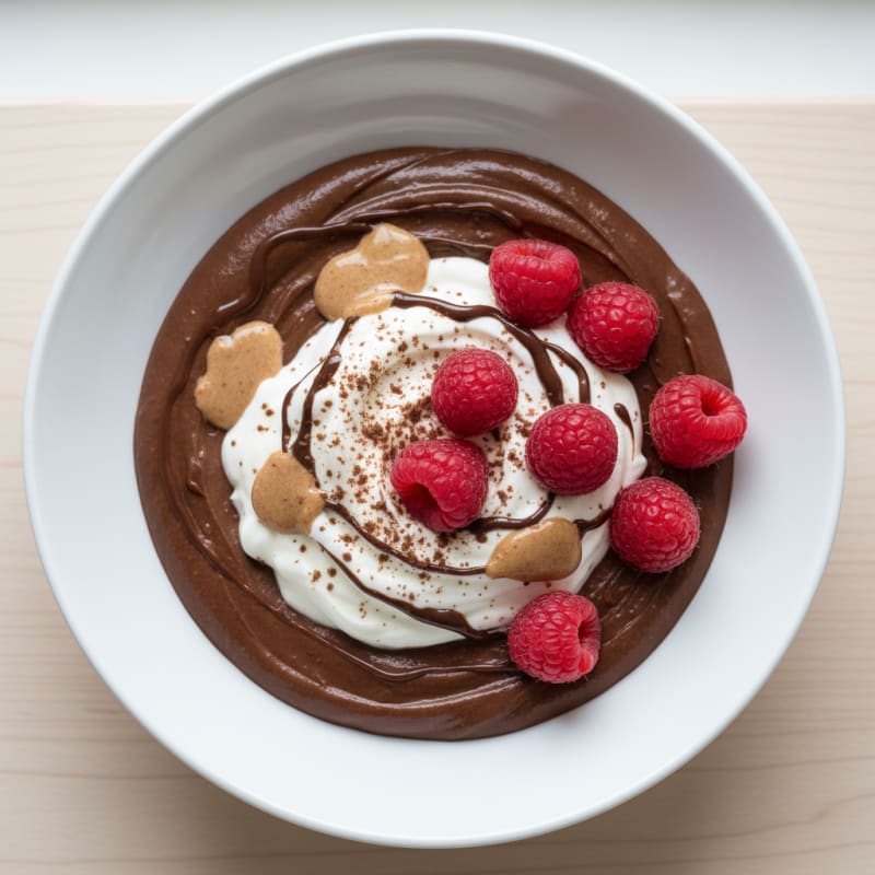 Silky Chocolate Protein Pudding with Greek Yogurt