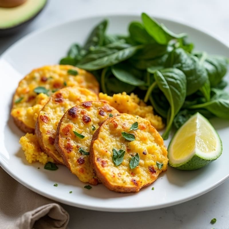 Egg White and Turkey Sausage Scramble with Spinach