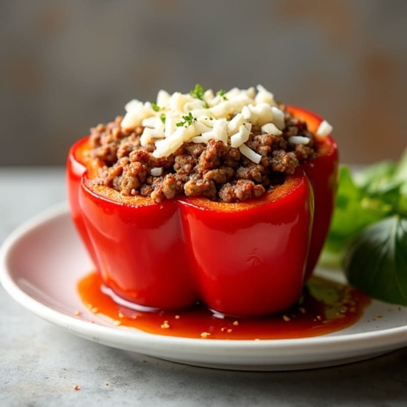 Crispy Baked Meat Lover's Stuffed Peppers
