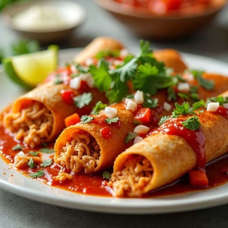 Chili-Spiced Shredded Chicken Enchiladas